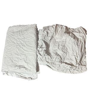 Pottery barn teen twin size sheet set top flat mini polka dot grey white cotton